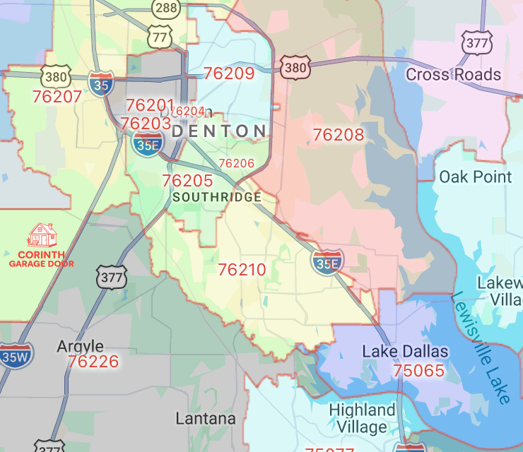 corinth-texas-map